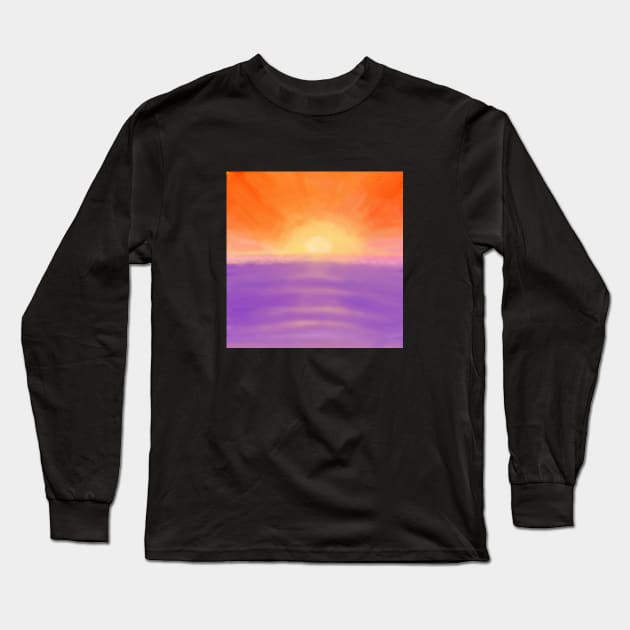 Calming Sunset Long Sleeve T-Shirt by ArtistsQuest